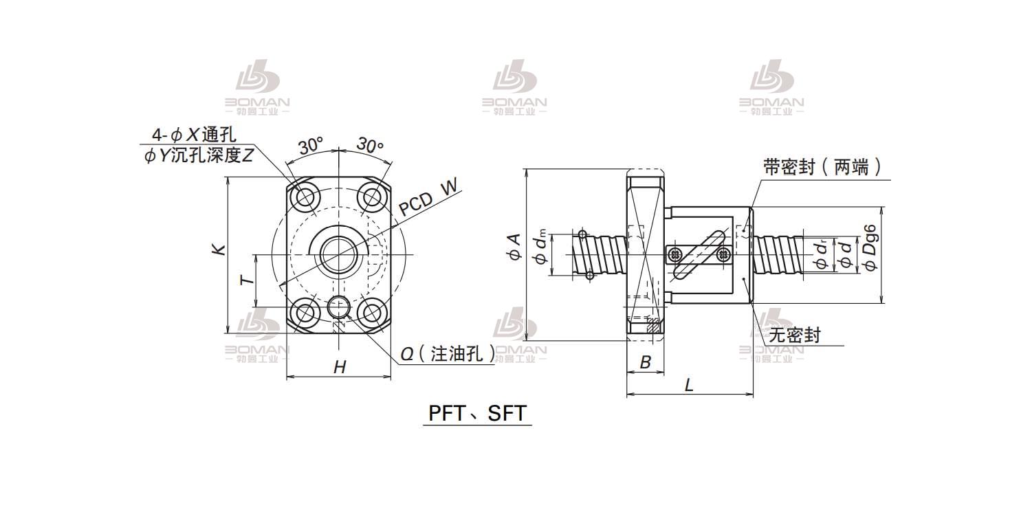 PFT1405-2.5-SFT滚珠丝杠螺母